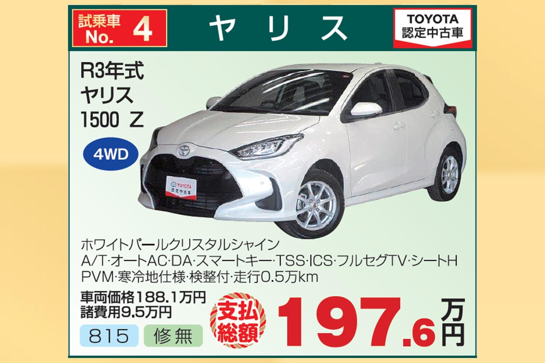 試乗車抽選販売結果 | トヨタ車のことなら 岩手トヨペット